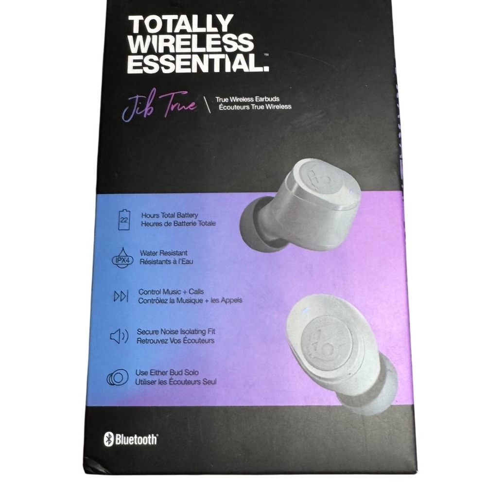 Skullcandy Jib True Wireless Earbuds Chill Gray S2JTW-N744 Bluetooth IPX4 New